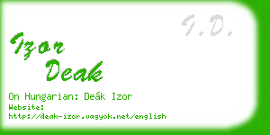 izor deak business card